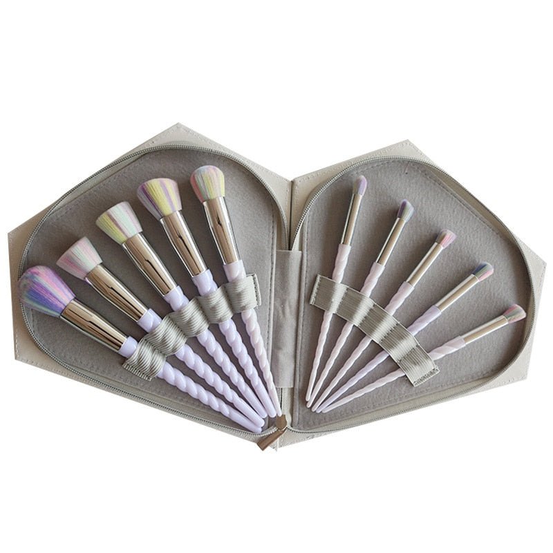 Beauty Lust Rainbow Handle Makeup Diamond Bag (10 Pcs)