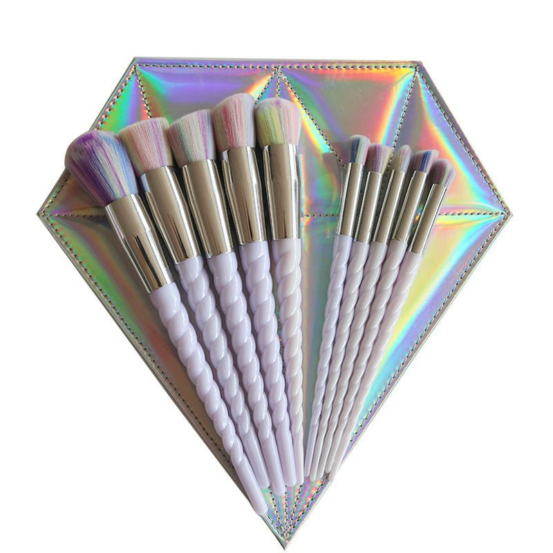 Beauty Lust Rainbow Handle Makeup Diamond Bag (10 Pcs)